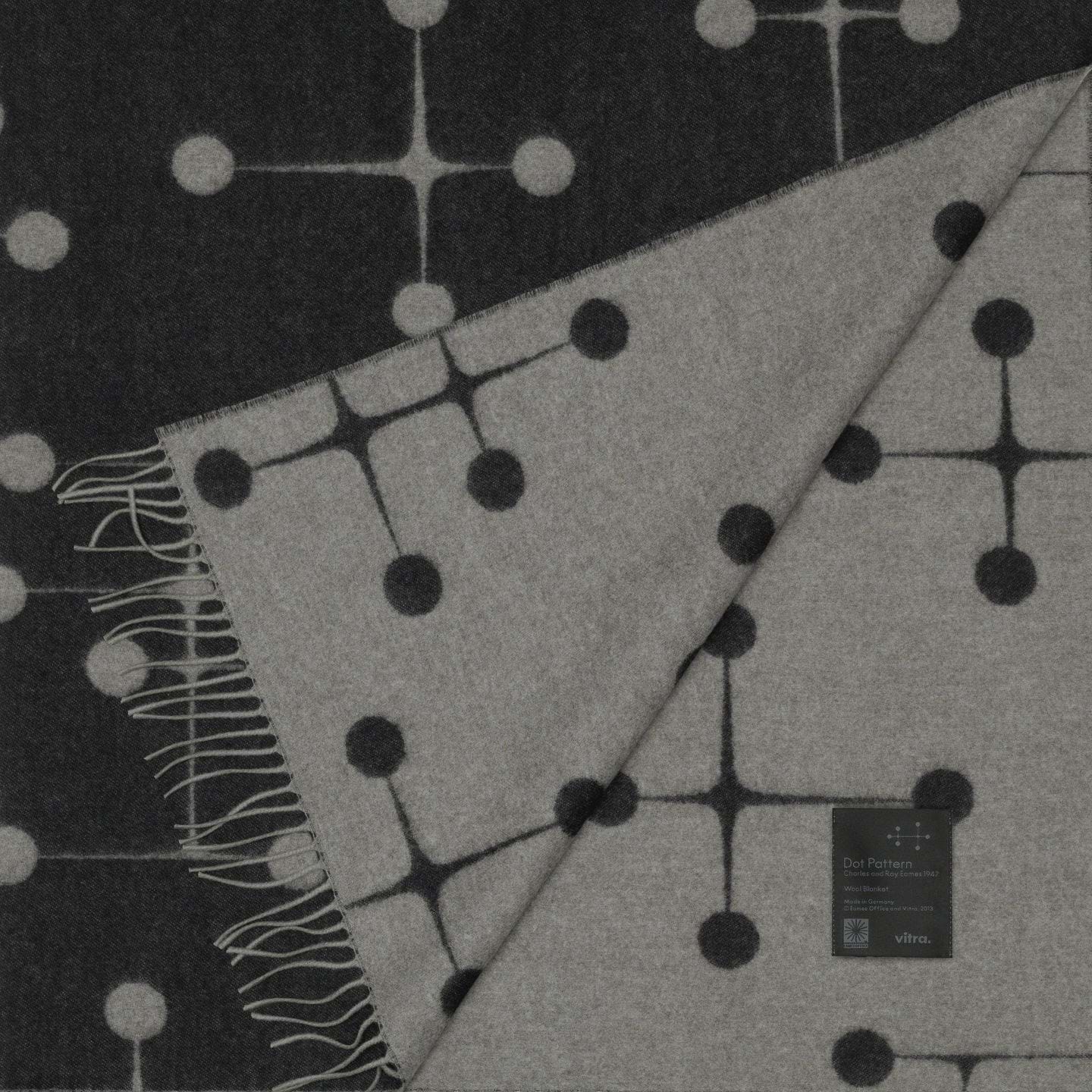 Eames Wool Blanket Dot Pattern - Black från Vålamagasinet Plädar, Vitra, Image-2