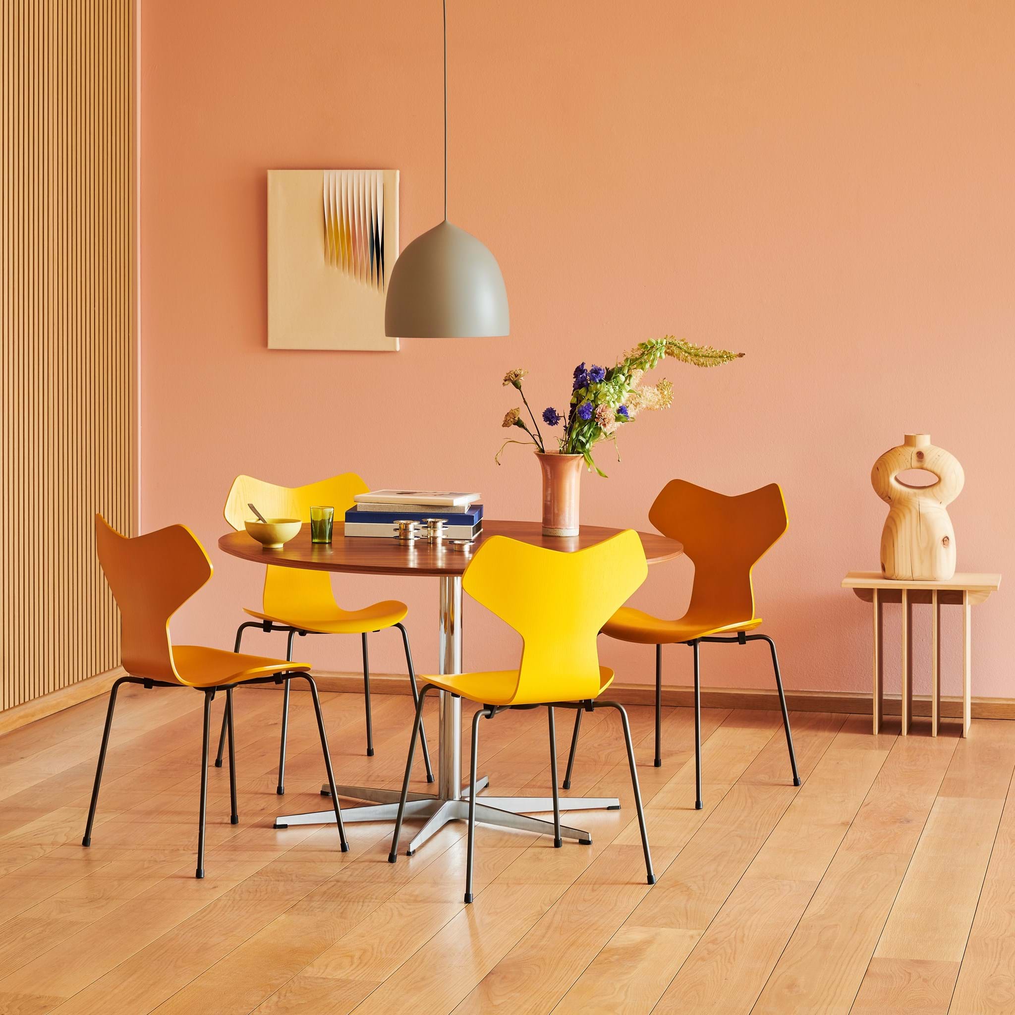 Grand Prix 3130 Stol Färgad Ask från Vålamagasinet Matstolar, Fritz Hansen, Image-2