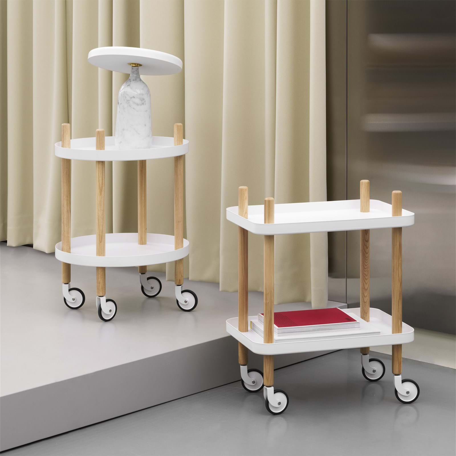 Block Table Ø45 cm från Vålamagasinet Serveringsvagnar och rullbord, Normann Copenhagen, Image-3