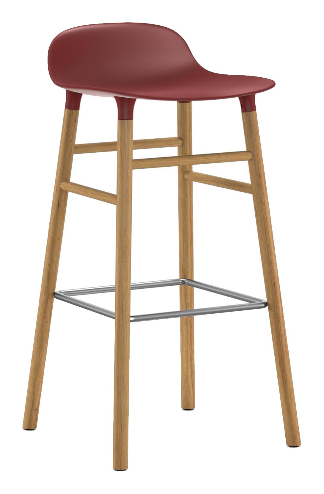 Form Barstool 75 cm Oak/Steel från Vålamagasinet Barstolar, Normann Copenhagen, Image-1
