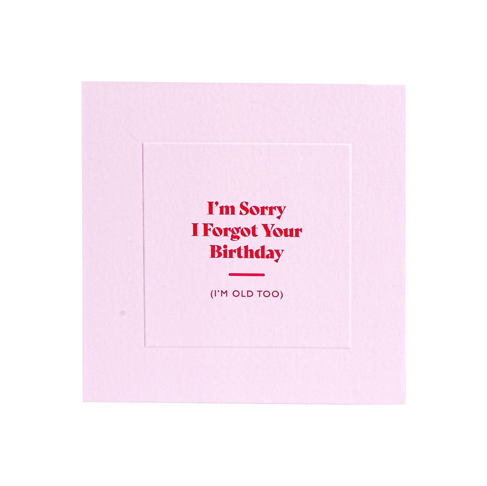 I´m Sorry I Forgot Your Birthday från Vålamagasinet Kort, JJPaperworks, Image-1