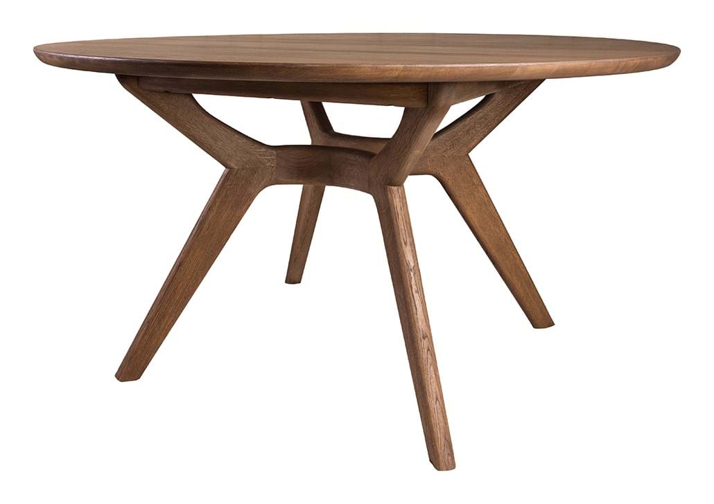 Amelia Runt Bord Brunoljad Ek från Vålamagasinet Matbord, Kristensen Kristensen, Image-1