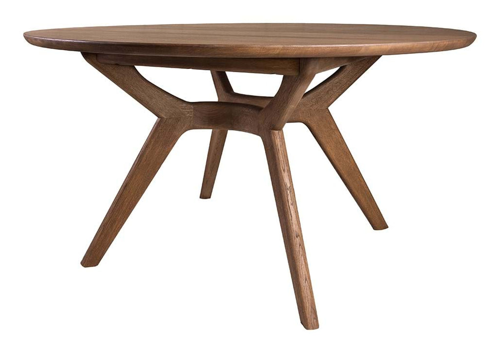 Amelia Runt Bord Brunoljad Ek från Vålamagasinet Matbord, Kristensen Kristensen, Image-1