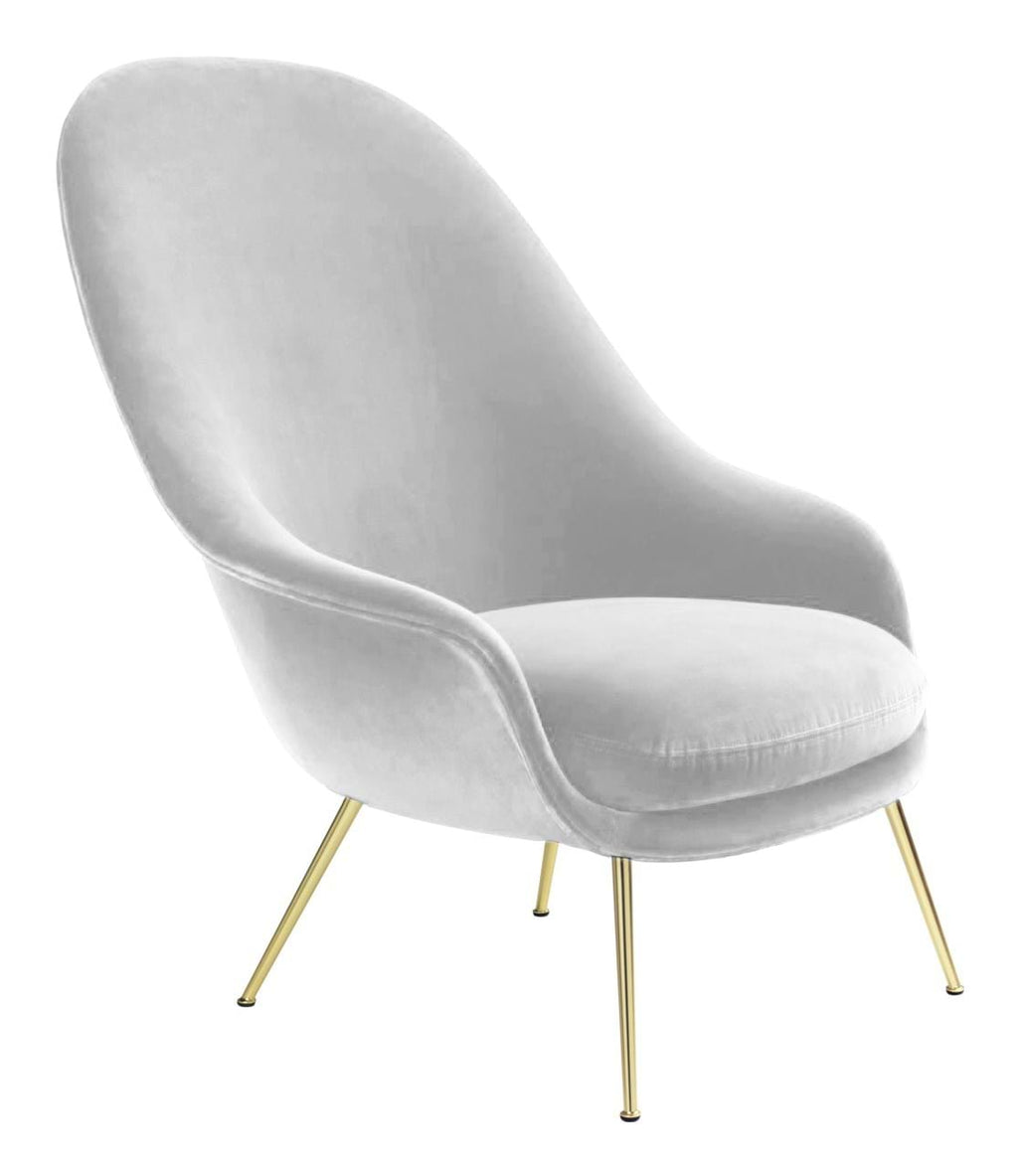 Bat Lounge Chair High Back Conic Base Brass Semi Matt från Vålamagasinet Fåtöljer, Gubi, Image-1