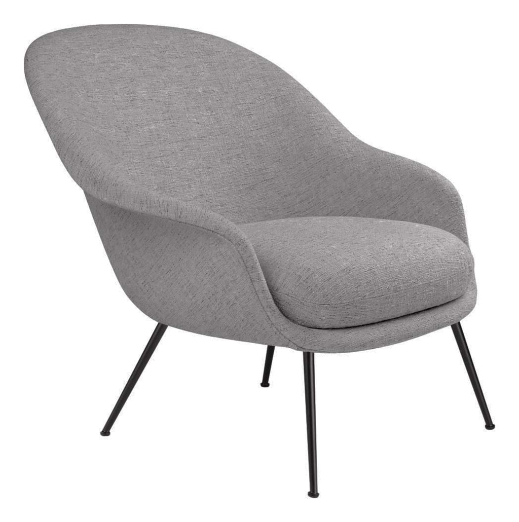 Bat Lounge Chair Low Back Conic Base Black Matt från Vålamagasinet Fåtöljer, Gubi, Image-1
