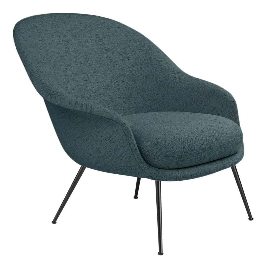 Bat Lounge Chair Low Back Conic Base Black Matt från Vålamagasinet Fåtöljer, Gubi, Image-1