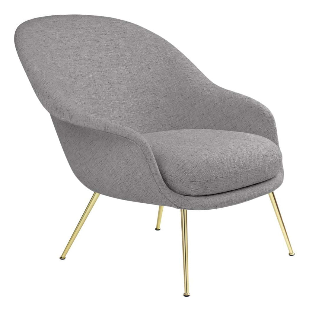 Bat Lounge Chair Low Back Conic Base Brass Semi Matt från Vålamagasinet Fåtöljer, Gubi, Image-1