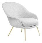Bat Lounge Chair Low Back Conic Base Brass Semi Matt från Vålamagasinet Fåtöljer, Gubi, Image-1