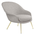 Bat Lounge Chair Low Back Conic Base Brass Semi Matt från Vålamagasinet Fåtöljer, Gubi, Image-1