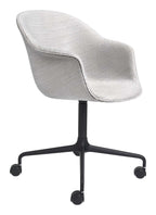 Bat Meeting Chair Fully Upholstered 4-star Base W. Castors från Vålamagasinet Skrivbordsstolar, Gubi, Image-1