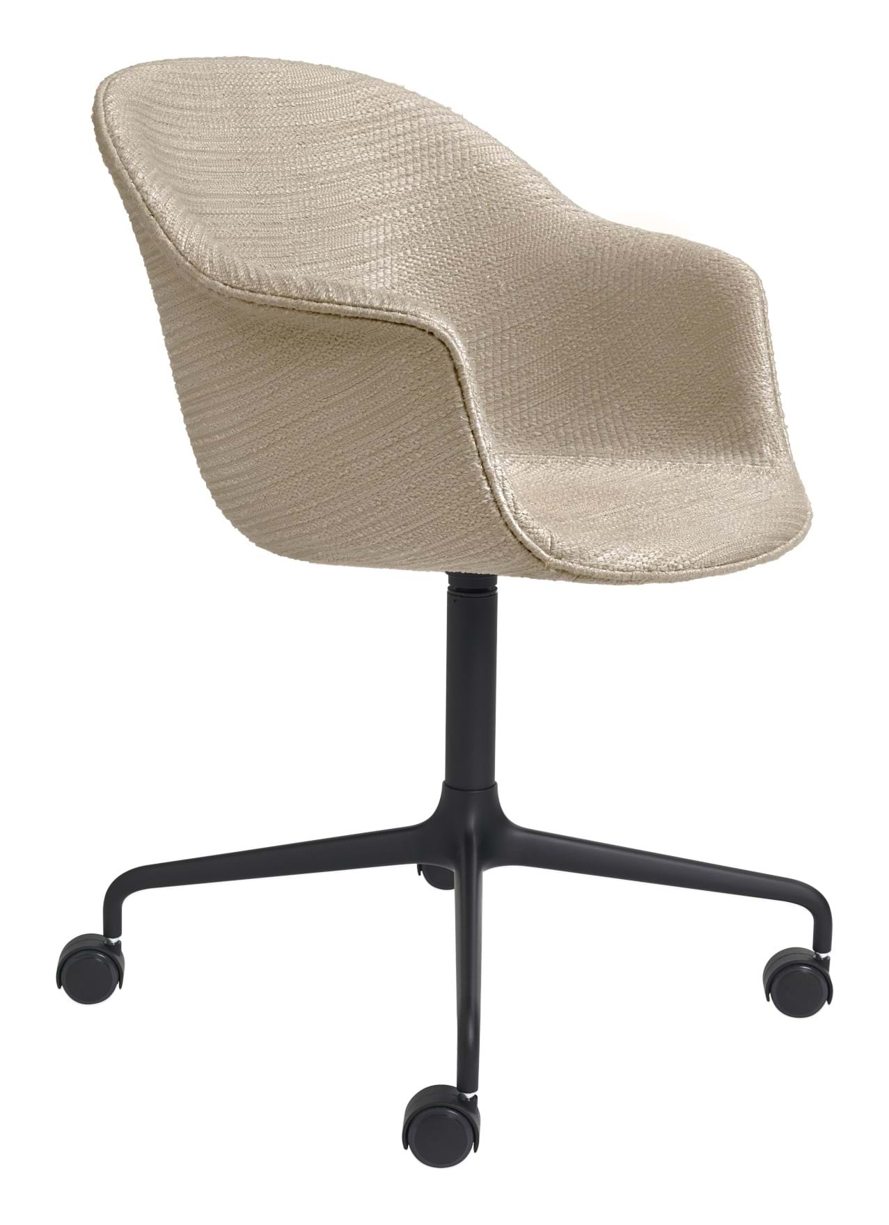 Bat Meeting Chair Fully Upholstered 4-star Base W. Castors från Vålamagasinet Skrivbordsstolar, Gubi, Image-1