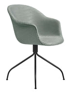 Bat Meeting Chair Fully Upholstered Swivel Base Black från Vålamagasinet Skrivbordsstolar, Gubi, Image-1
