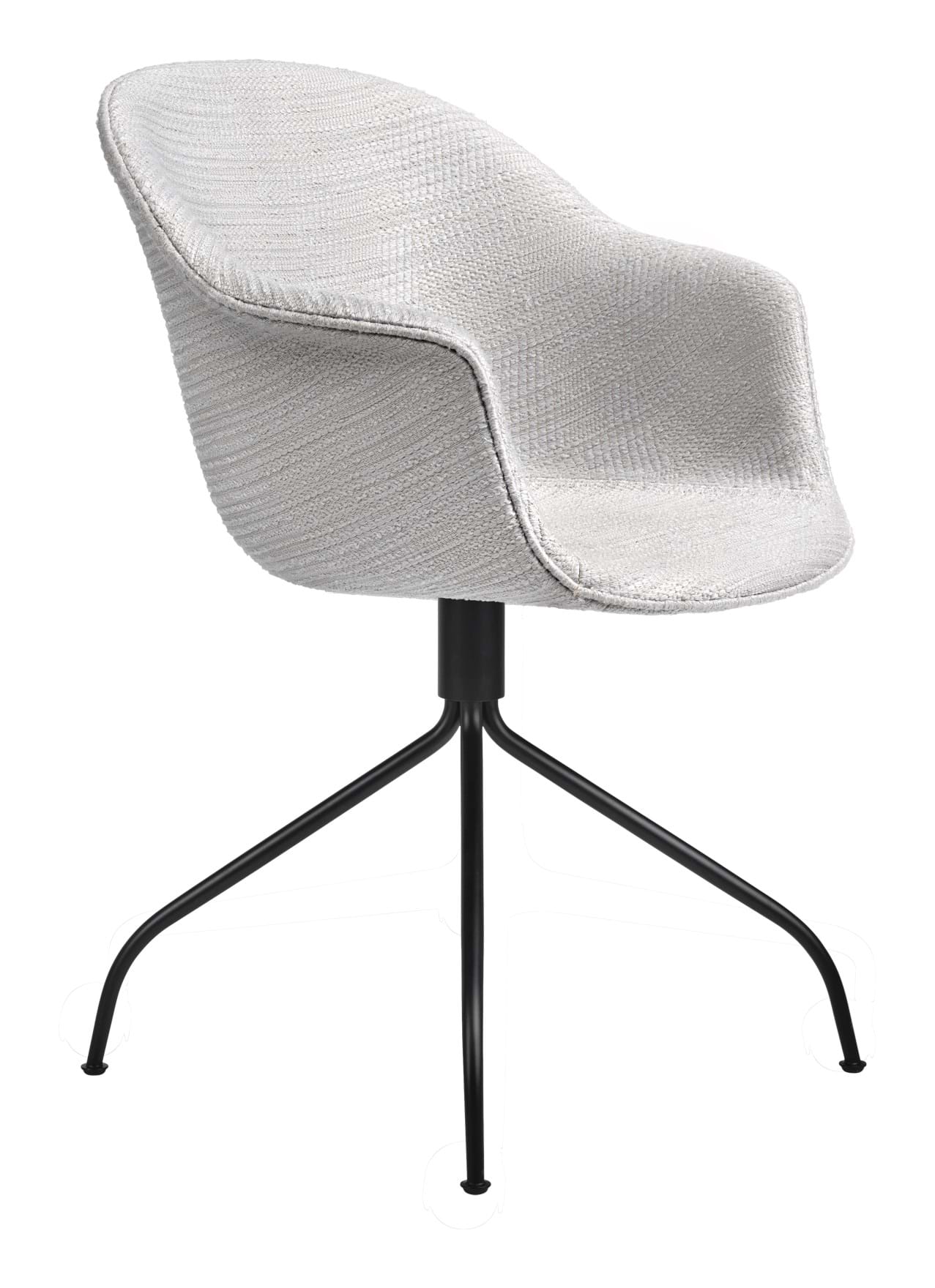 Bat Meeting Chair Fully Upholstered Swivel Base Black från Vålamagasinet Skrivbordsstolar, Gubi, Image-1
