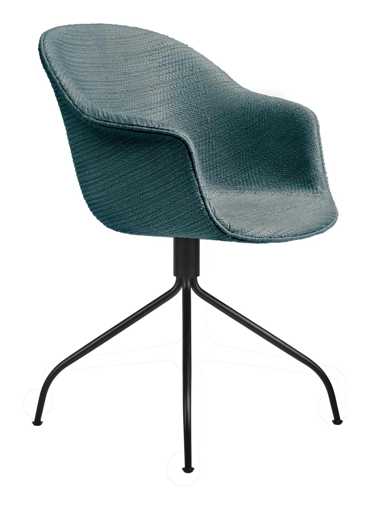 Bat Meeting Chair Fully Upholstered Swivel Base Black från Vålamagasinet Skrivbordsstolar, Gubi, Image-1