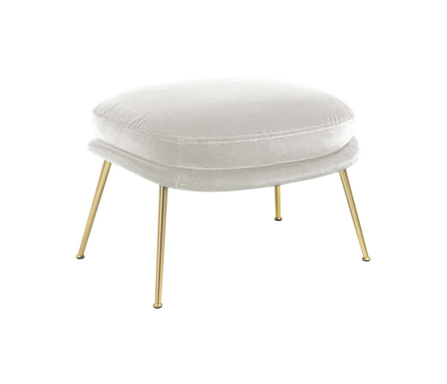 Bat Ottoman Conic Base Brass Semi Matt från Vålamagasinet Fotpallar, Gubi, Image-1