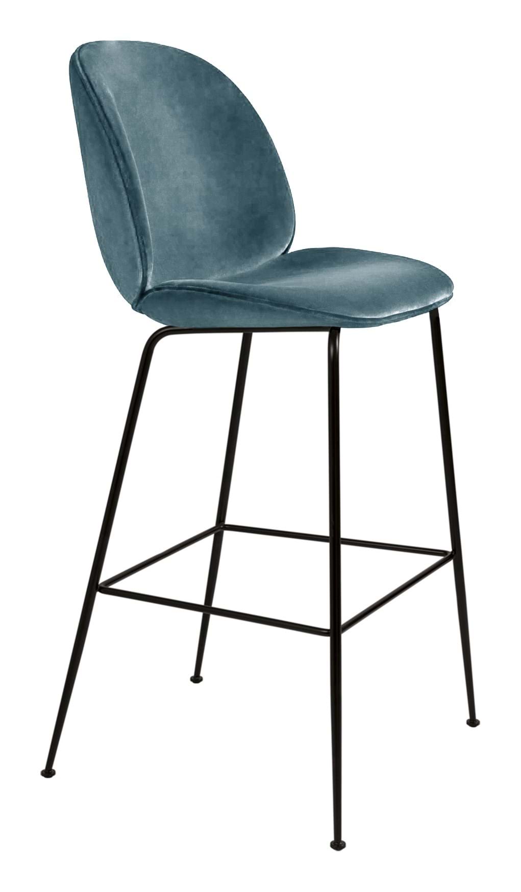 Beetle Bar Chair 75 cm Fully Upholstered Black Matt Base från Vålamagasinet Barstolar, Gubi, Image-1