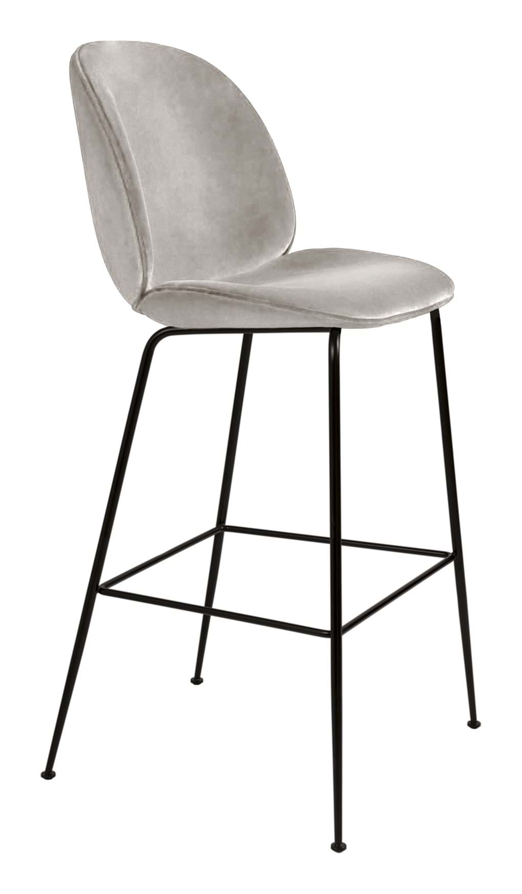 Beetle Bar Chair 75 cm Fully Upholstered Black Matt Base från Vålamagasinet Barstolar, Gubi, Image-1