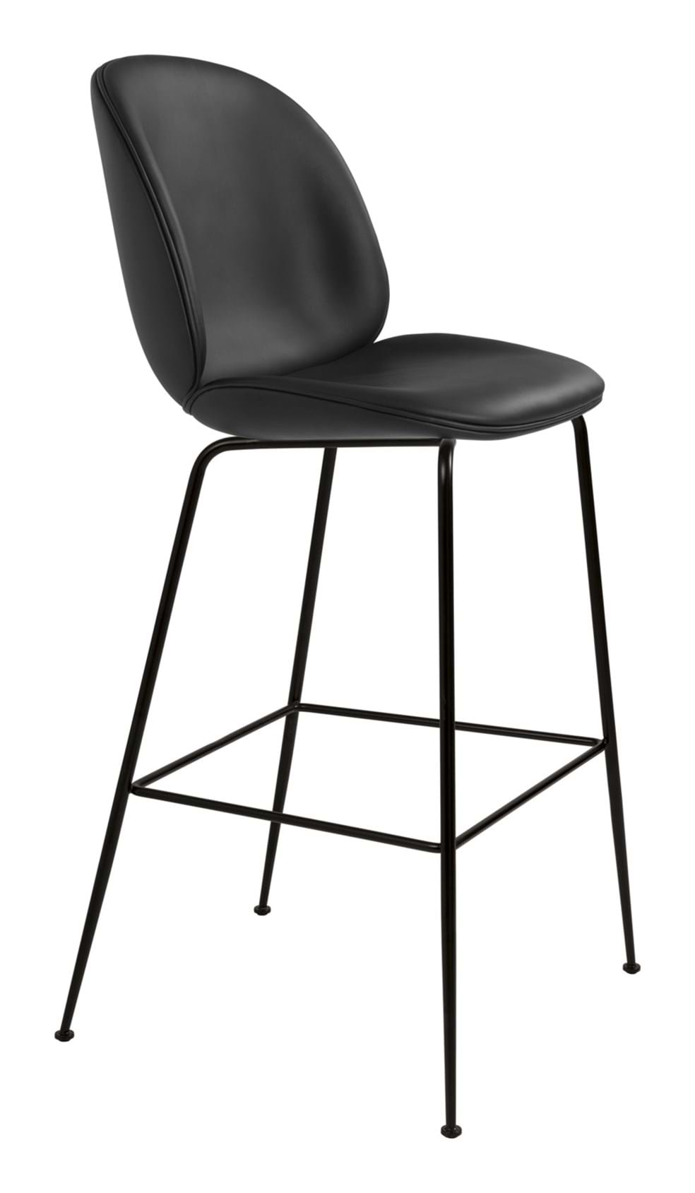 Beetle Bar Chair 75 cm Fully Upholstered Black Matt Base från Vålamagasinet Barstolar, Gubi, Image-1