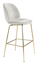 Beetle Bar Chair 75 cm Fully Upholstered Brass Semi Matt Base från Vålamagasinet Barstolar, Gubi, Image-1