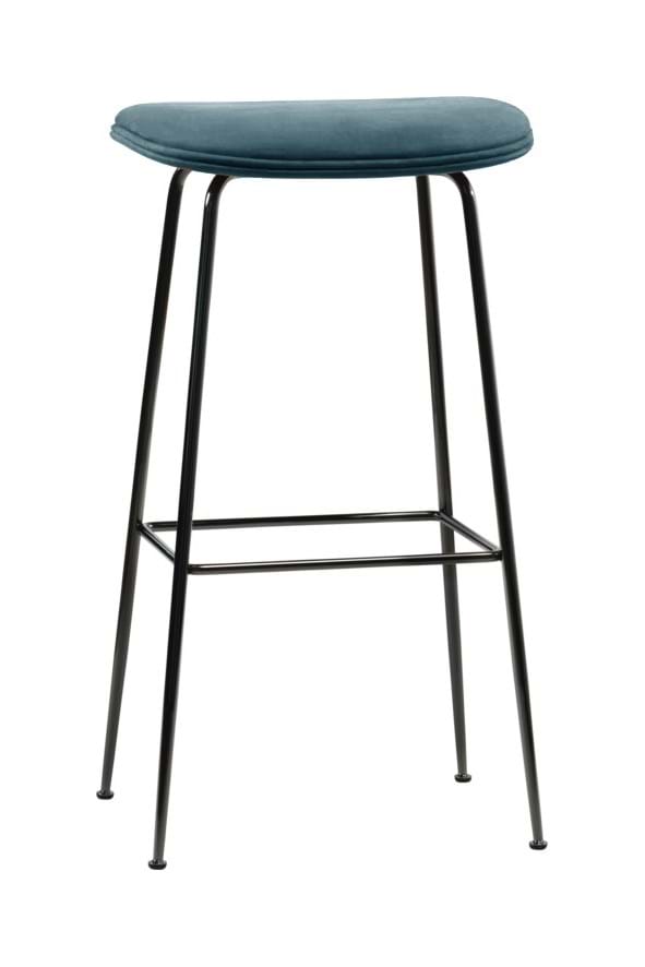 Beetle Bar Stool Fully Upholstered Black Matt Base från Vålamagasinet Barstolar, Gubi, Image-1