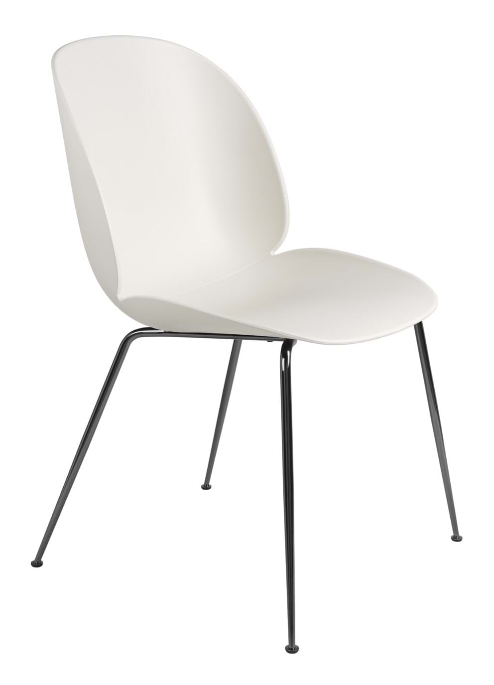 Beetle Chair Unupholstered Black Chrome Base från Vålamagasinet Matstolar, Gubi, Image-1