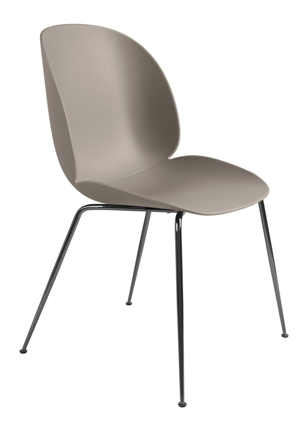 Beetle Chair Unupholstered Black Chrome Base från Vålamagasinet Matstolar, Gubi, Image-1