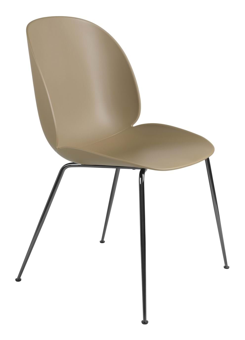 Beetle Chair Unupholstered Black Chrome Base från Vålamagasinet Matstolar, Gubi, Image-1