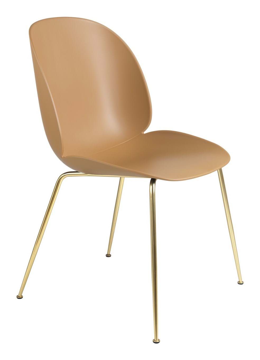 Beetle Chair Unupholstered Brass Semi Matt Base från Vålamagasinet Matstolar, Gubi, Image-1