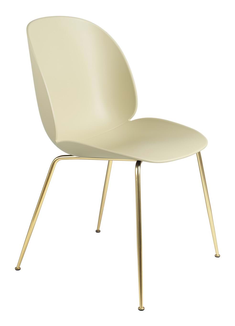 Beetle Chair Unupholstered Brass Semi Matt Base från Vålamagasinet Matstolar, Gubi, Image-1