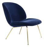 Beetle Lounge Chair Conic Base Brass Semi Matt från Vålamagasinet Fåtöljer, Gubi, Image-1