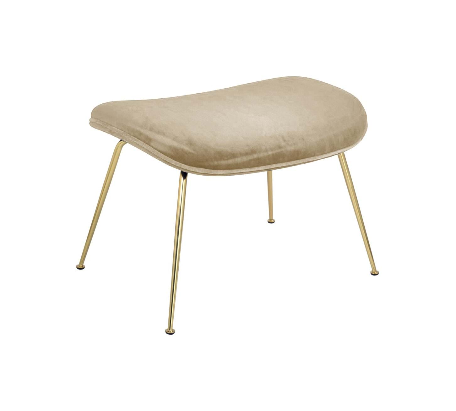 Beetle Ottoman Conic Base Brass Semi Matt från Vålamagasinet Fotpallar, Gubi, Image-1