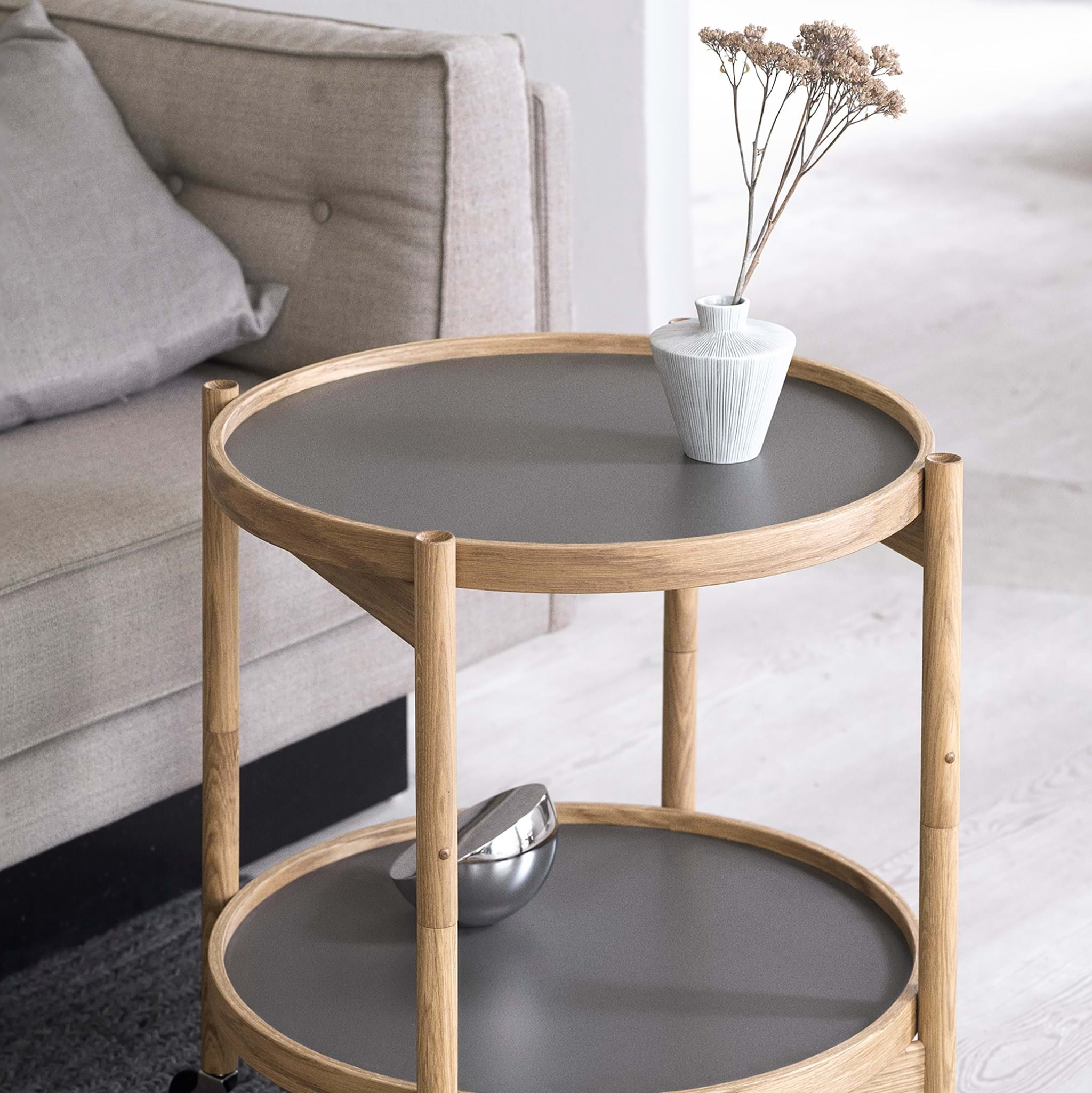 Bølling Tray Table 50 cm Oak Untreated från Vålamagasinet Serveringsvagnar och rullbord, Brdr. Krüger, Image-6