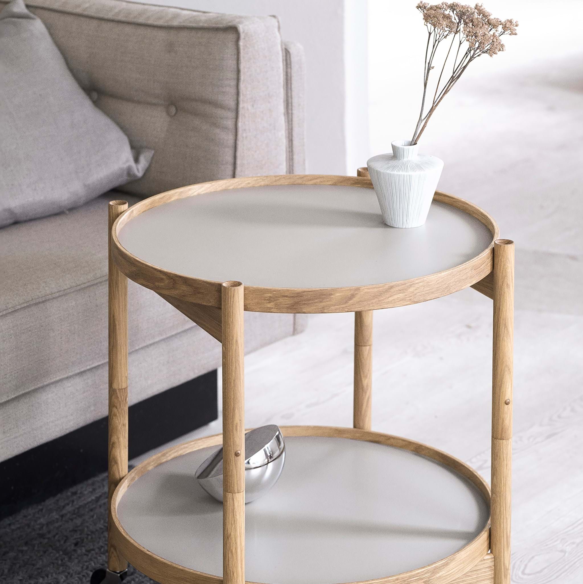 Bølling Tray Table 50 cm Oak Untreated från Vålamagasinet Serveringsvagnar och rullbord, Brdr. Krüger, Image-5