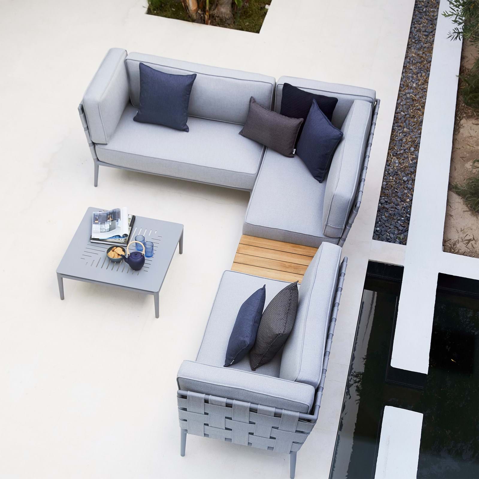 Conic 2-Sits Soffa Vänster från Vålamagasinet Soffor och fåtöljer utemöbler, Cane-line, Image-4