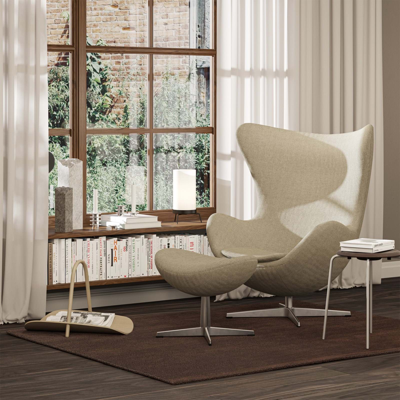 Ägget Fotpall Tyg från Vålamagasinet Fotpallar, Fritz Hansen, Image-4