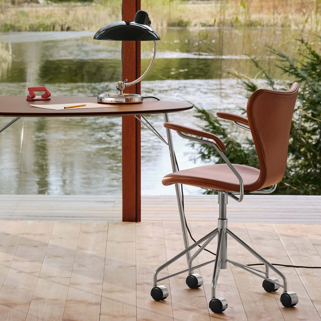 Sjuan 3217 Kontorsstol Helklädd från Vålamagasinet Skrivbordsstolar, Fritz Hansen, Image-3