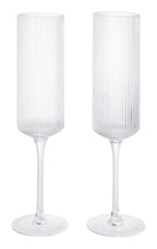 Ripple Champagne Flutes Set Of 2 från Vålamagasinet Tallrikar och glas, Ferm Living, Image-1