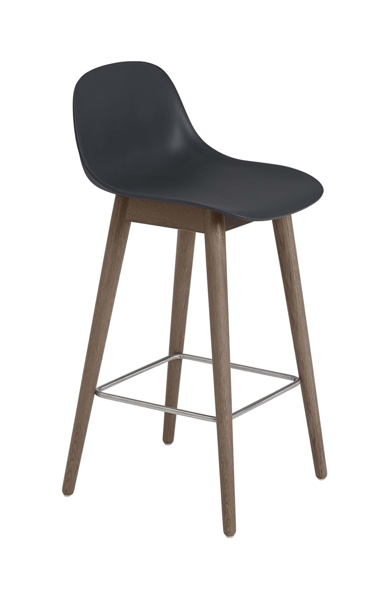 Fiber Counter Stool Wood Base With Backrest 65 cm från Vålamagasinet Barstolar, Muuto, Image-1