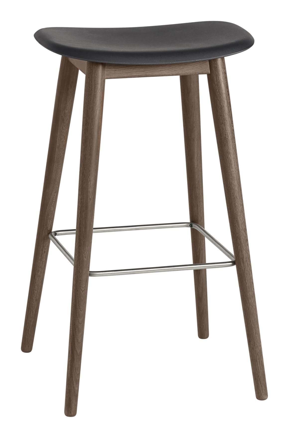 Fiber Bar Stool Wood Base 75 cm från Vålamagasinet Barstolar, Muuto, Image-1