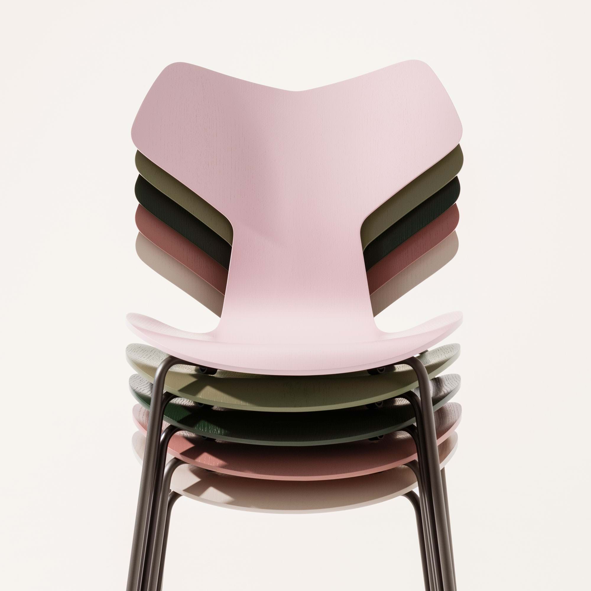 Grand Prix 3130 Stol Färgad Ask från Vålamagasinet Matstolar, Fritz Hansen, Image-4