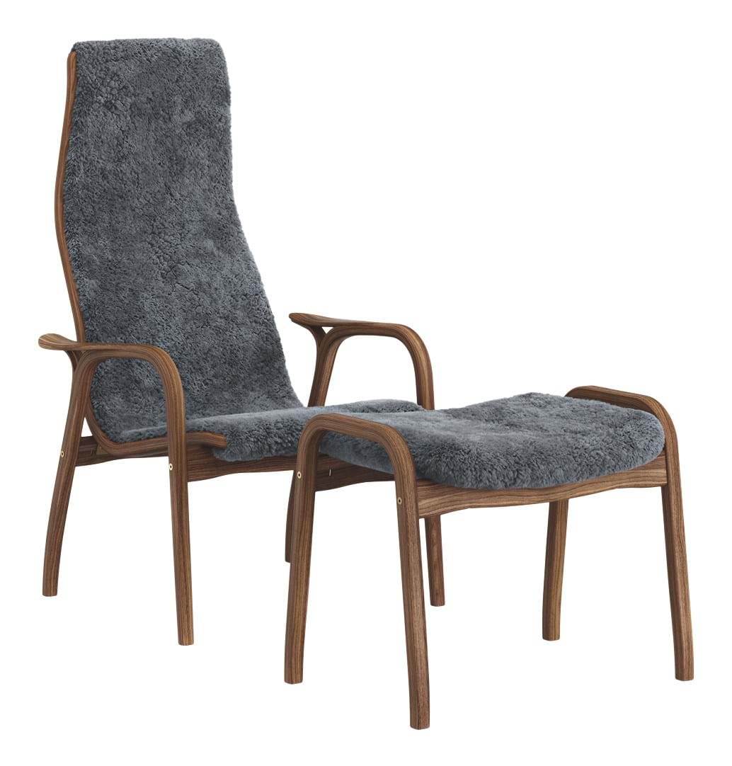 Lamino Fåtölj + Pall - Valnöt från Vålamagasinet Fåtöljer, Swedese, Image-1