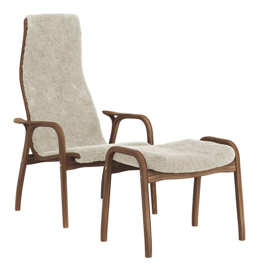 Lamino Fåtölj + Pall - Valnöt från Vålamagasinet Fåtöljer, Swedese, Image-1