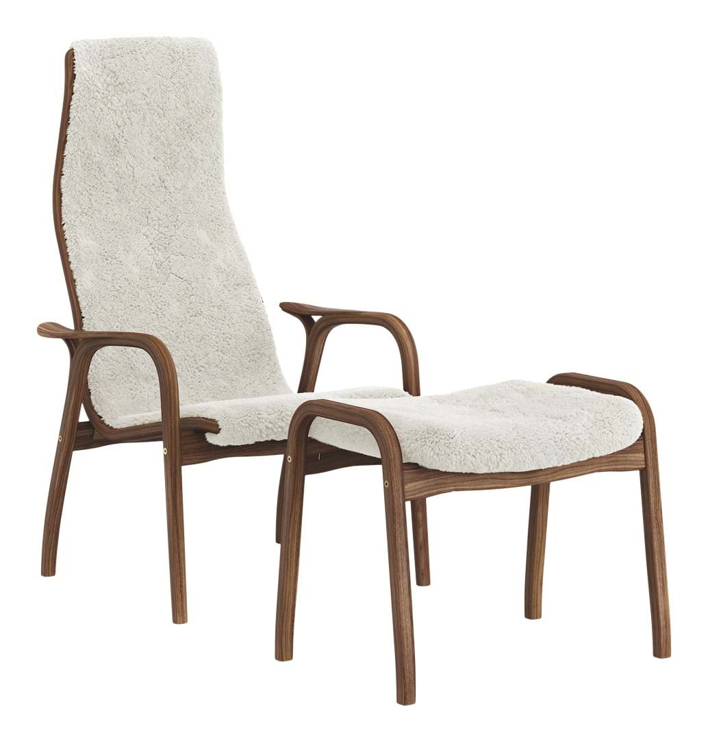 Lamino Fåtölj + Pall - Valnöt från Vålamagasinet Fåtöljer, Swedese, Image-1