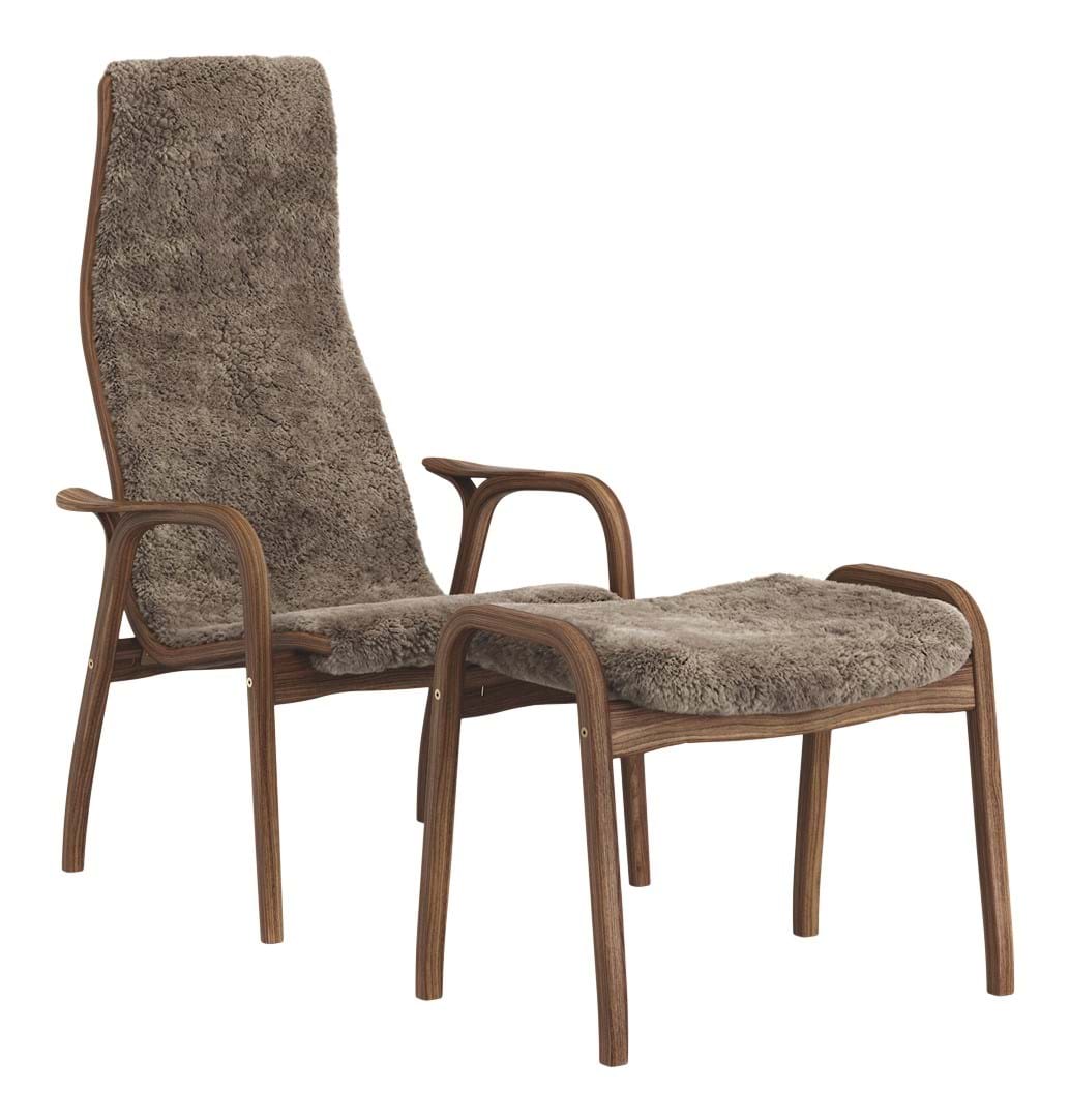 Lamino Fåtölj + Pall - Valnöt från Vålamagasinet Fåtöljer, Swedese, Image-1