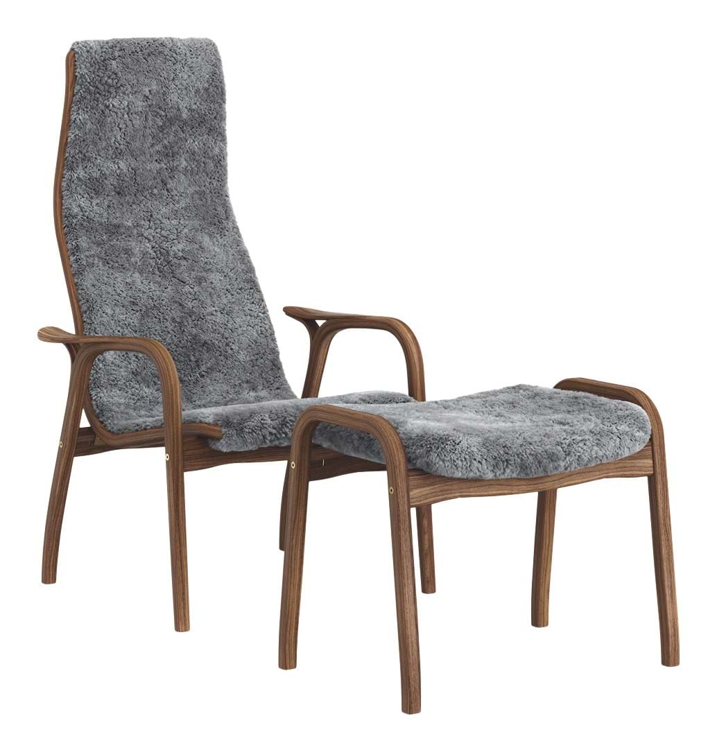 Lamino Fåtölj + Pall - Valnöt från Vålamagasinet Fåtöljer, Swedese, Image-1
