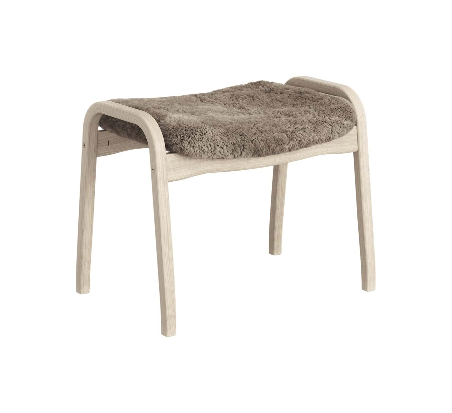 Lamino Pall Ek Vitpigmenterad från Vålamagasinet Fotpallar, Swedese, Image-1