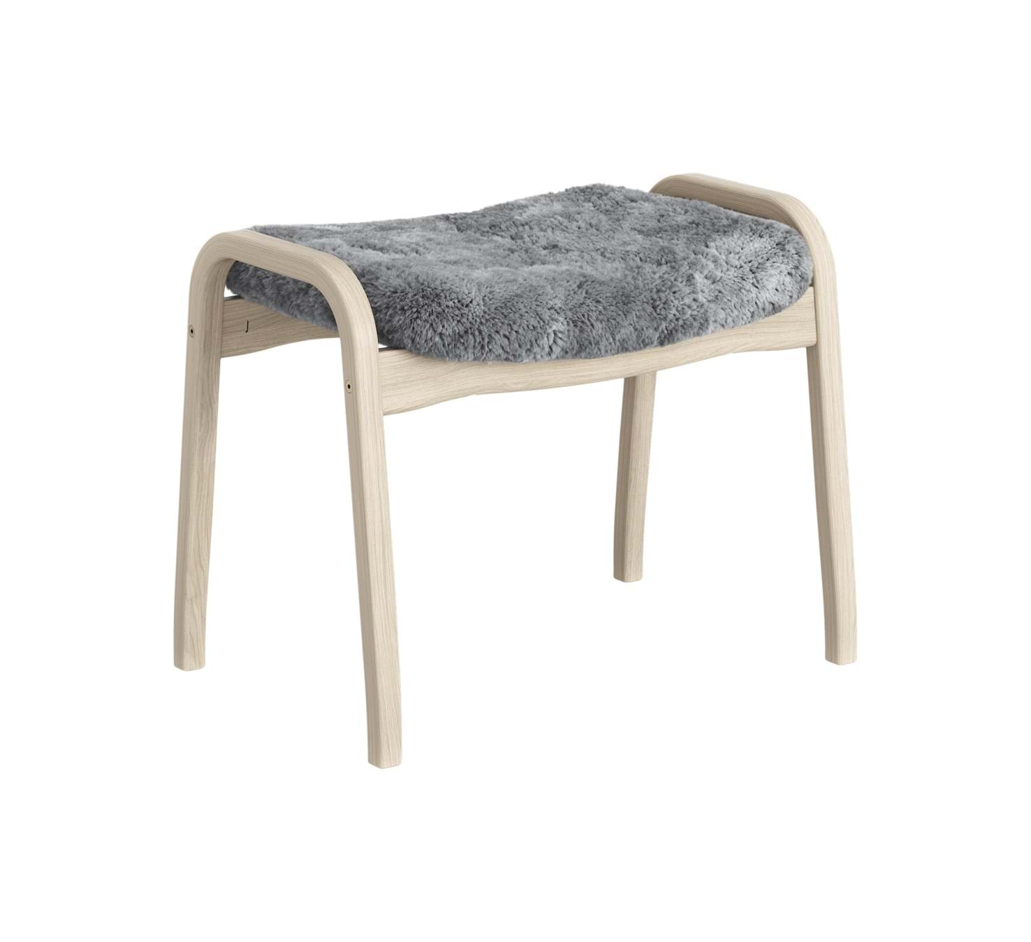 Lamino Pall Ek Vitpigmenterad från Vålamagasinet Fotpallar, Swedese, Image-1