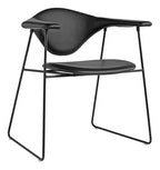 Masculo Dining Chair Fully Upholstered Sledge Base Black från Vålamagasinet Matstolar, Gubi, Image-1