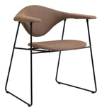 Masculo Dining Chair Fully Upholstered Sledge Base Black från Vålamagasinet Matstolar, Gubi, Image-1