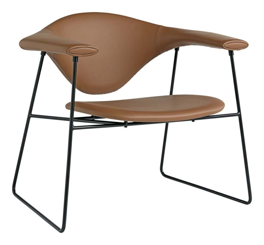 Masculo Lounge Chair Sledge Base Black Matt från Vålamagasinet Fåtöljer, Gubi, Image-1